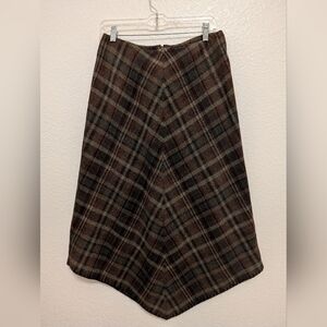Lauren Ralph Lauren Plaid Wool Skirt